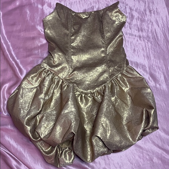 Fashion Nova Dresses & Skirts - NOT FOR SALE Fashion Nova Gold Corset Dress ✨